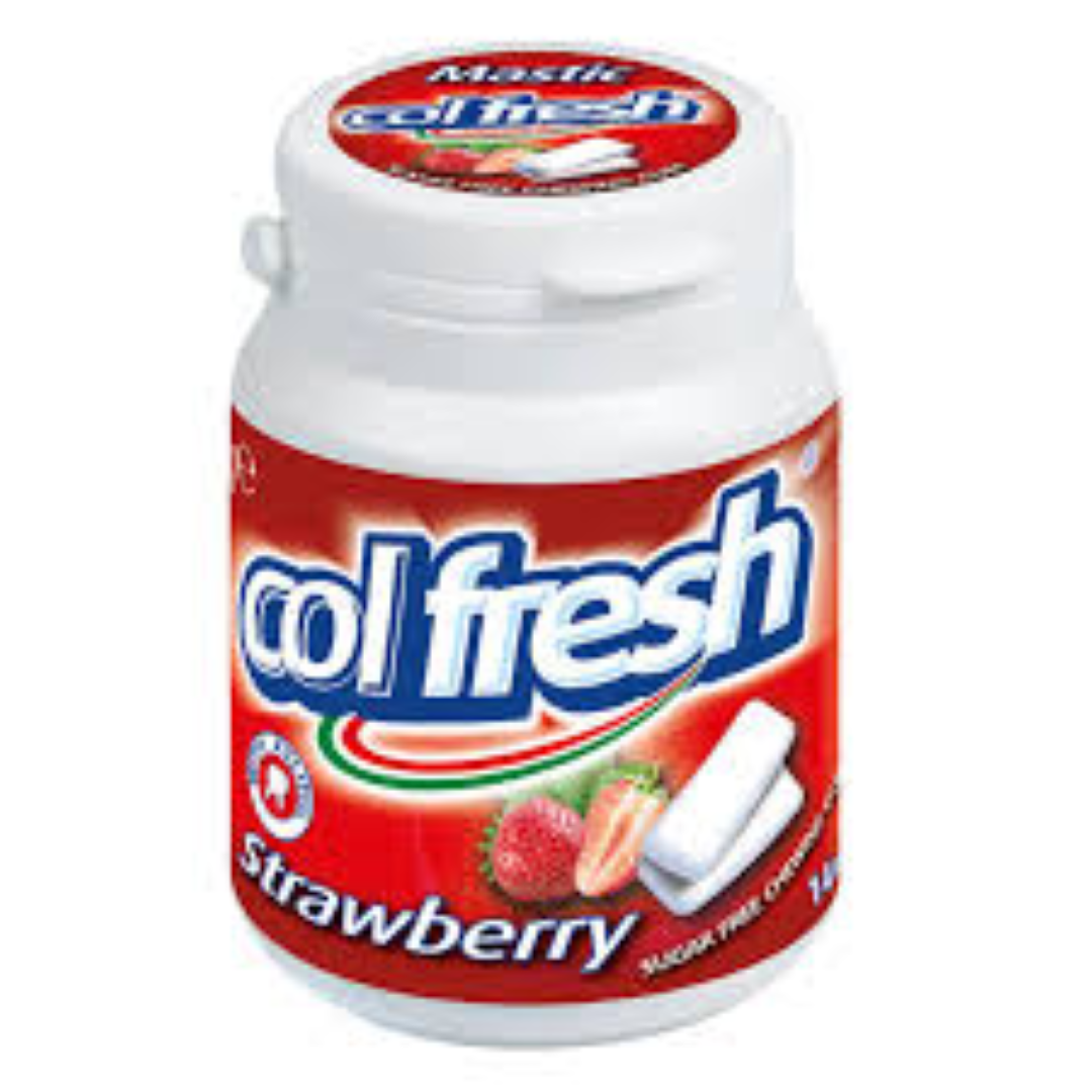 COLFRESH GUM STRAWBERRY BRT SF 50G